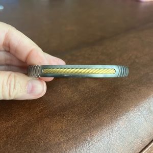 David Yurman men’s bracelet, titanium and 18 karat gold